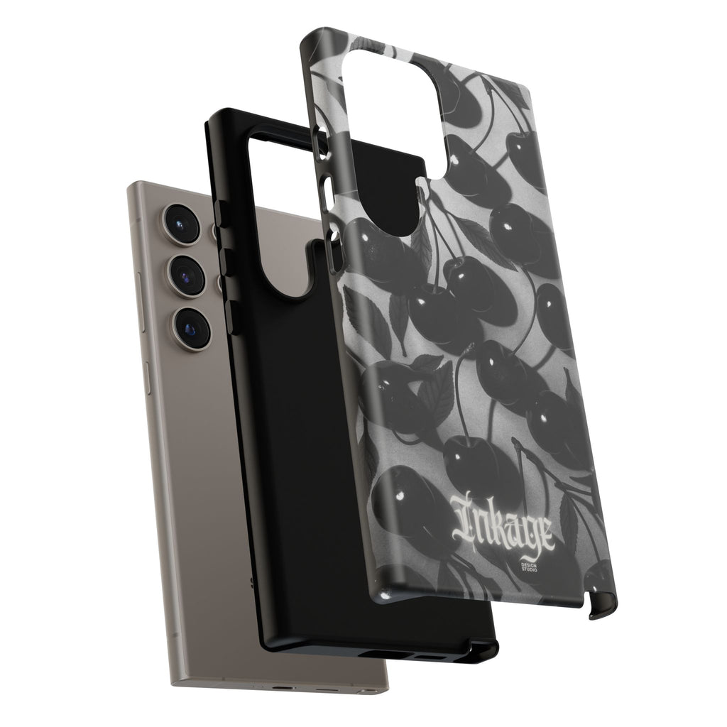 Black Cherry Print Tough Phone Cases (Minimal)