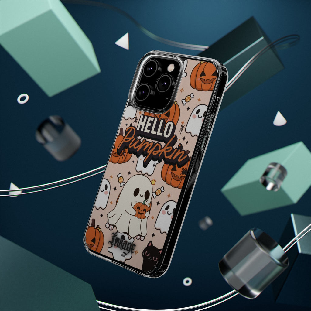 Cute Pumpkin Ghost Clear Impact Phone Case (Season)