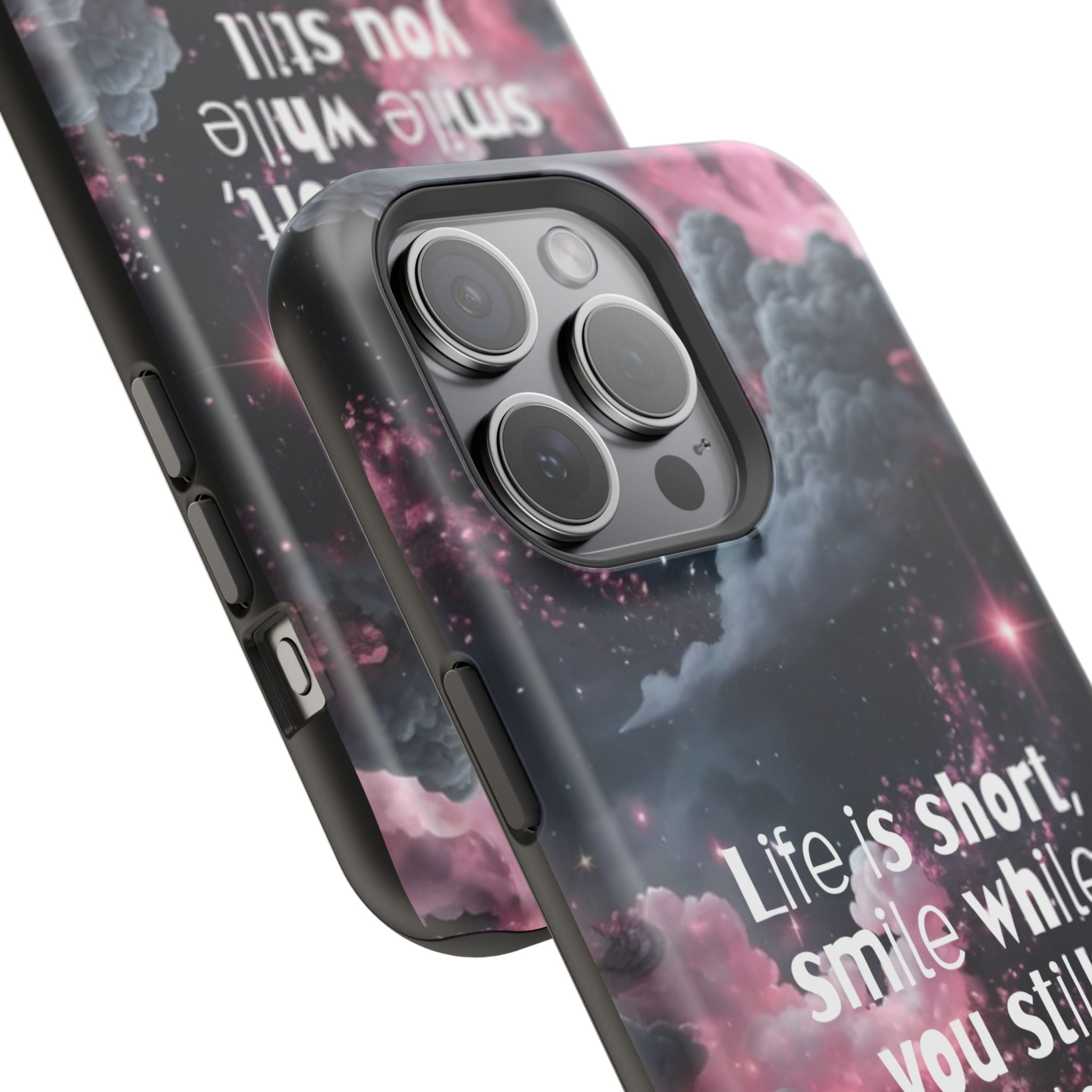 “Life is Short, Smile While You Still Have Teeth” Magnetic Phone Cases (Quote)
