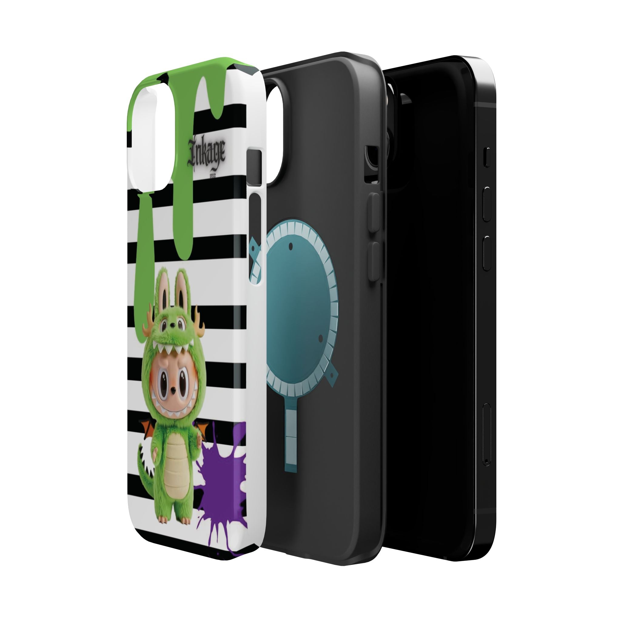 Greenie Labubu Spooky Magnetic Phone Case (Animation)