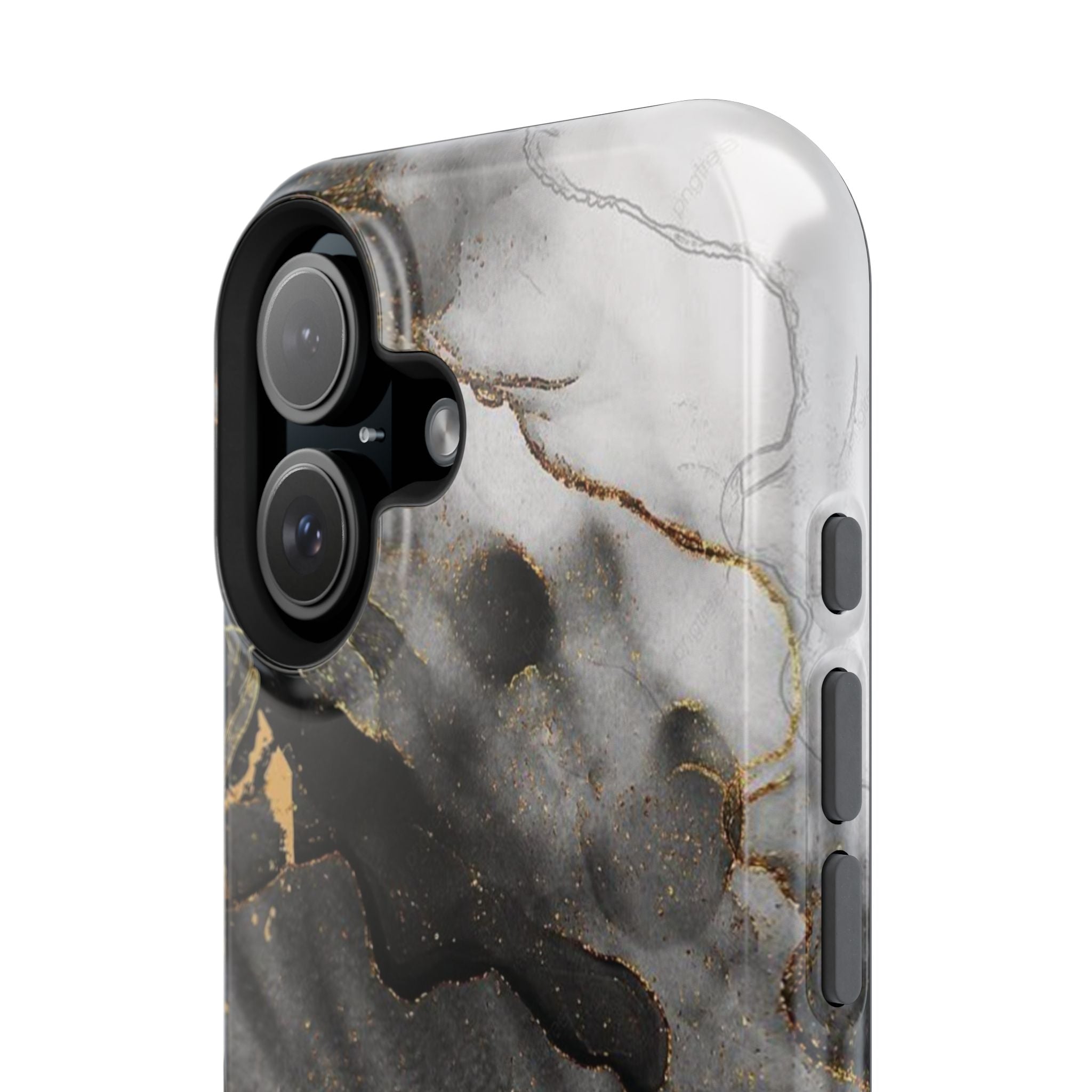 White Noir Marble Gold Foil Magnetic Phone Cases