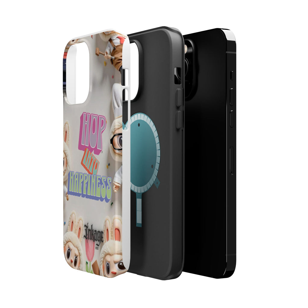 "Hop Into Happiness" Quote Magnetic Phone Case (Animation)