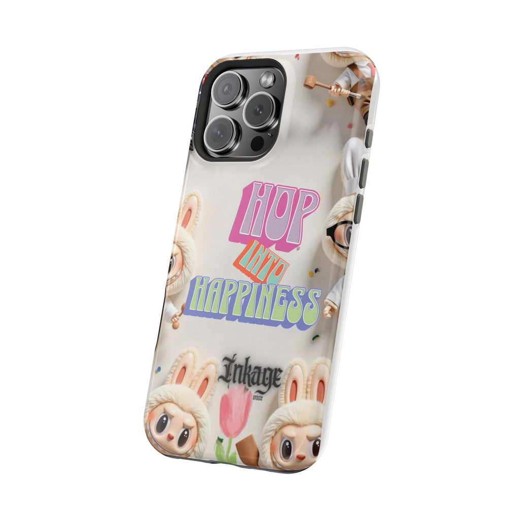 "Hop Into Happiness" Quote Magnetic Phone Case (Animation)