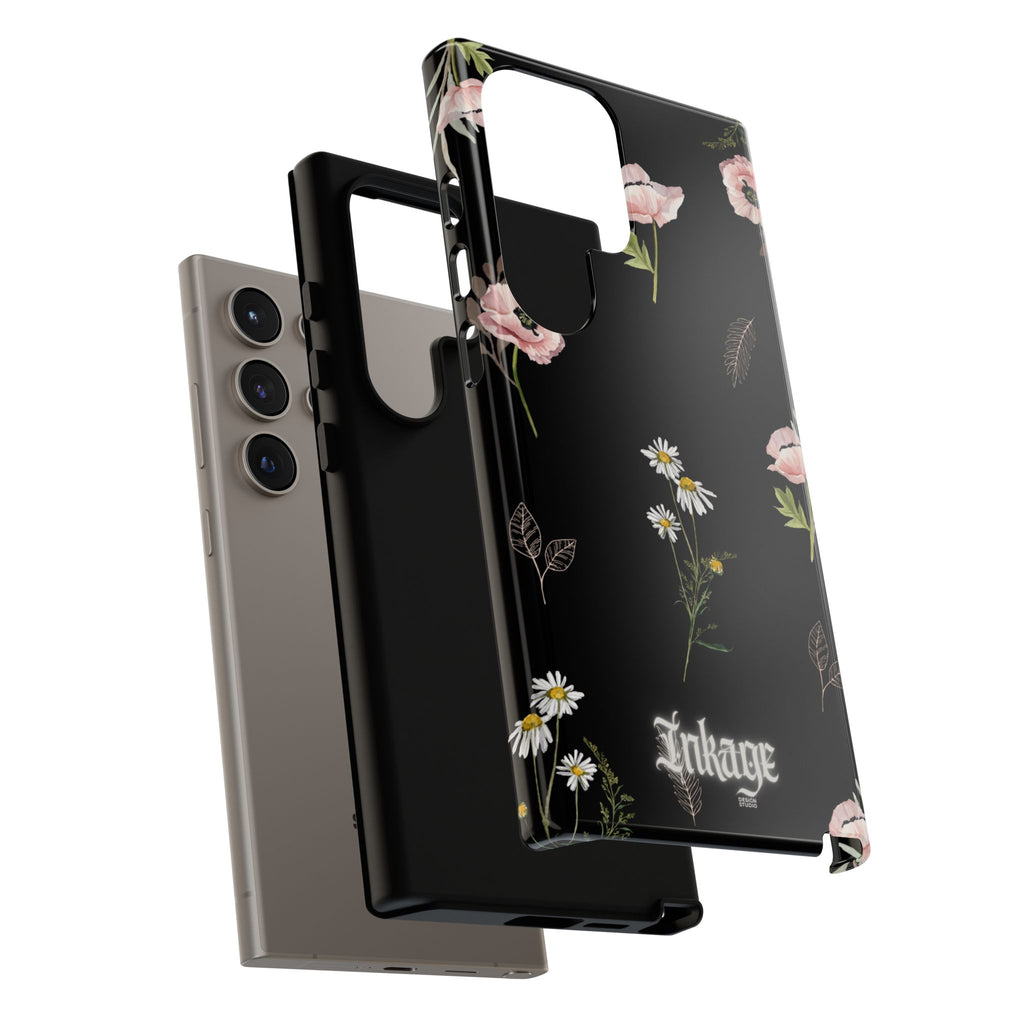 Elegant Black Florals Tough Phone Cases (Minimal)
