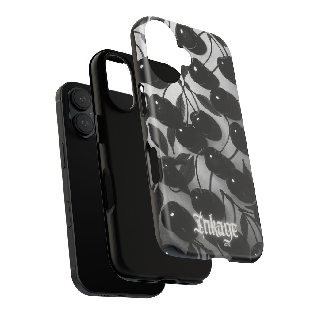 Black Cherry Print Tough Phone Cases (Minimal)
