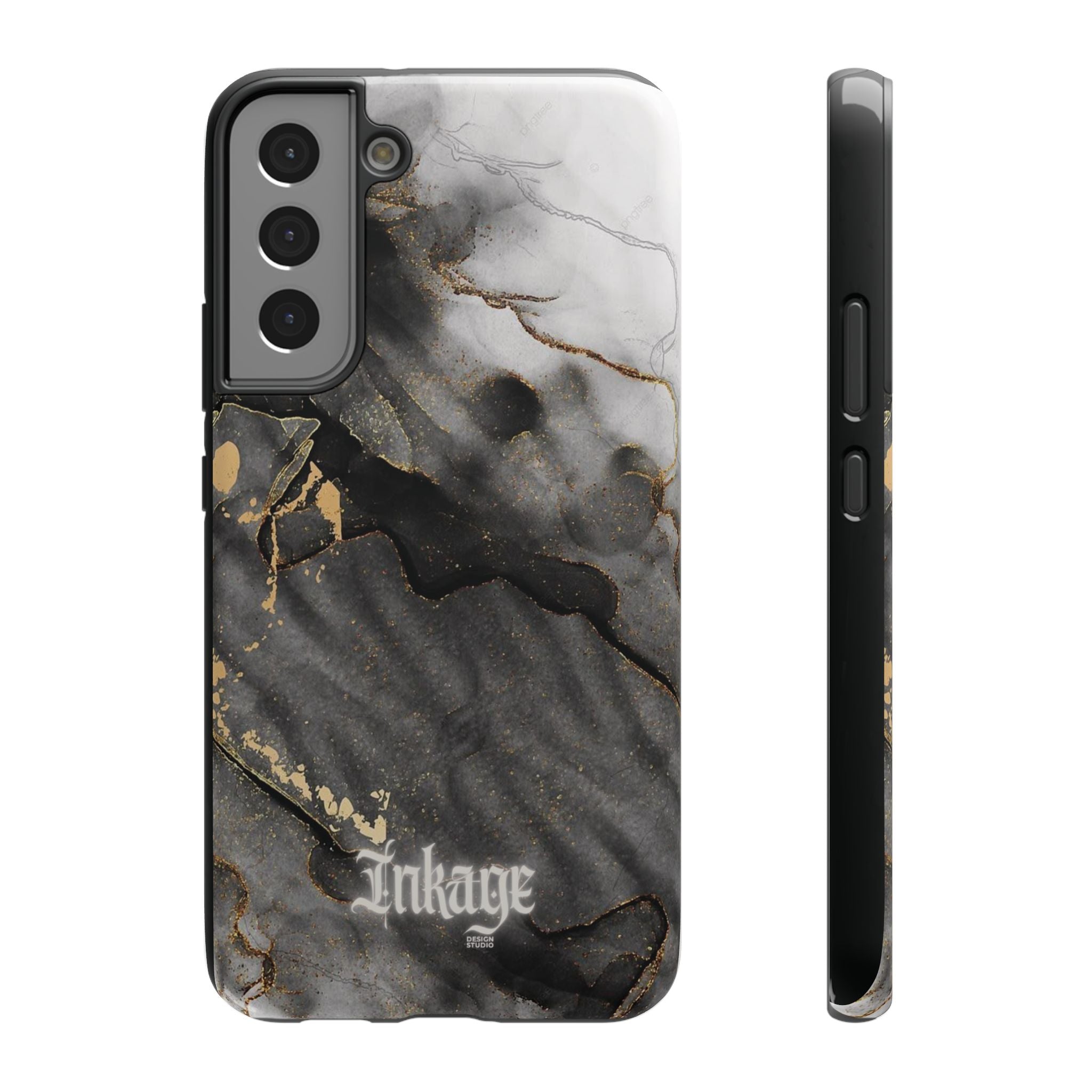 White Noir Marble Gold Foil Magnetic Phone Cases (Minimal)