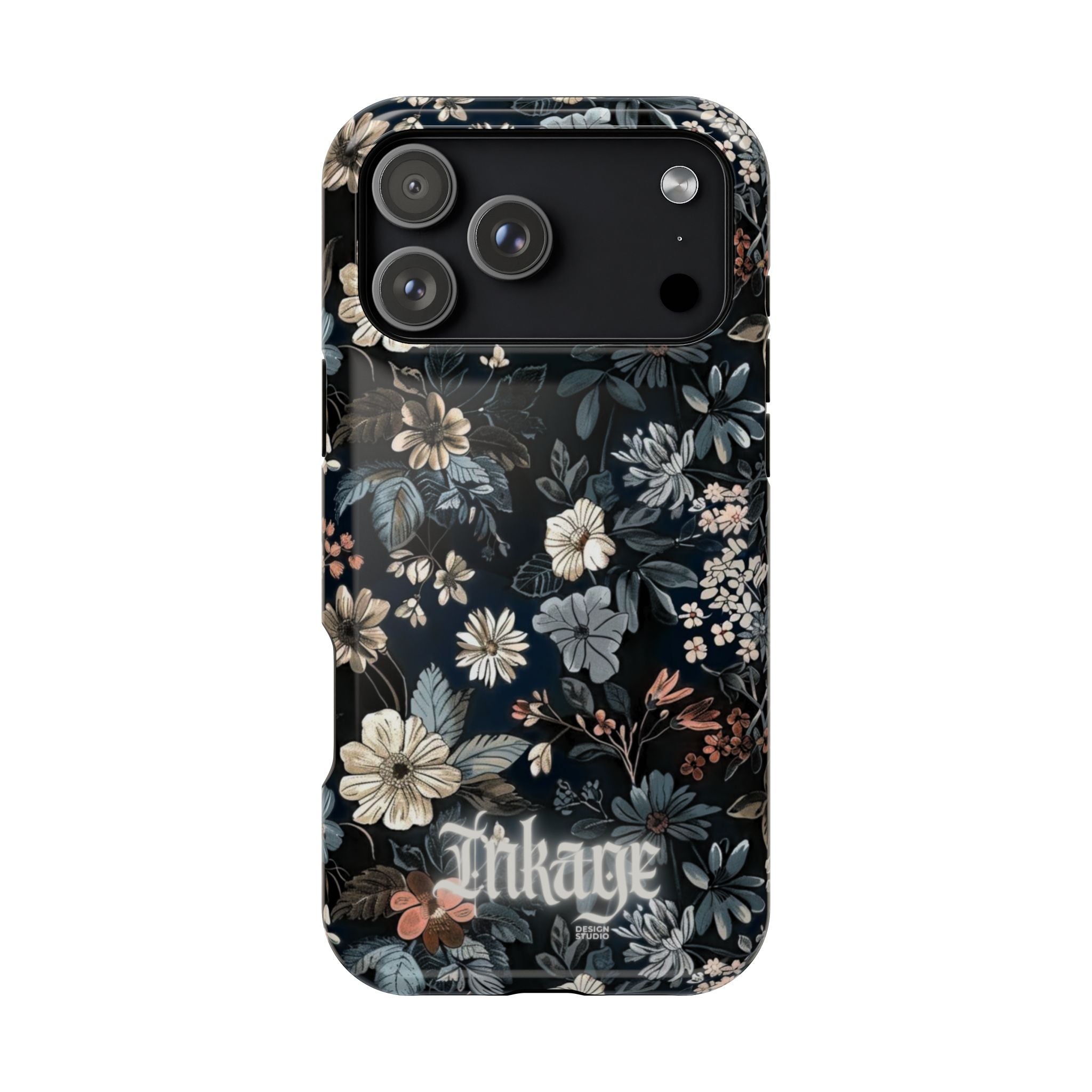 Black Florals Magnetic Phone Cases (Minimal)