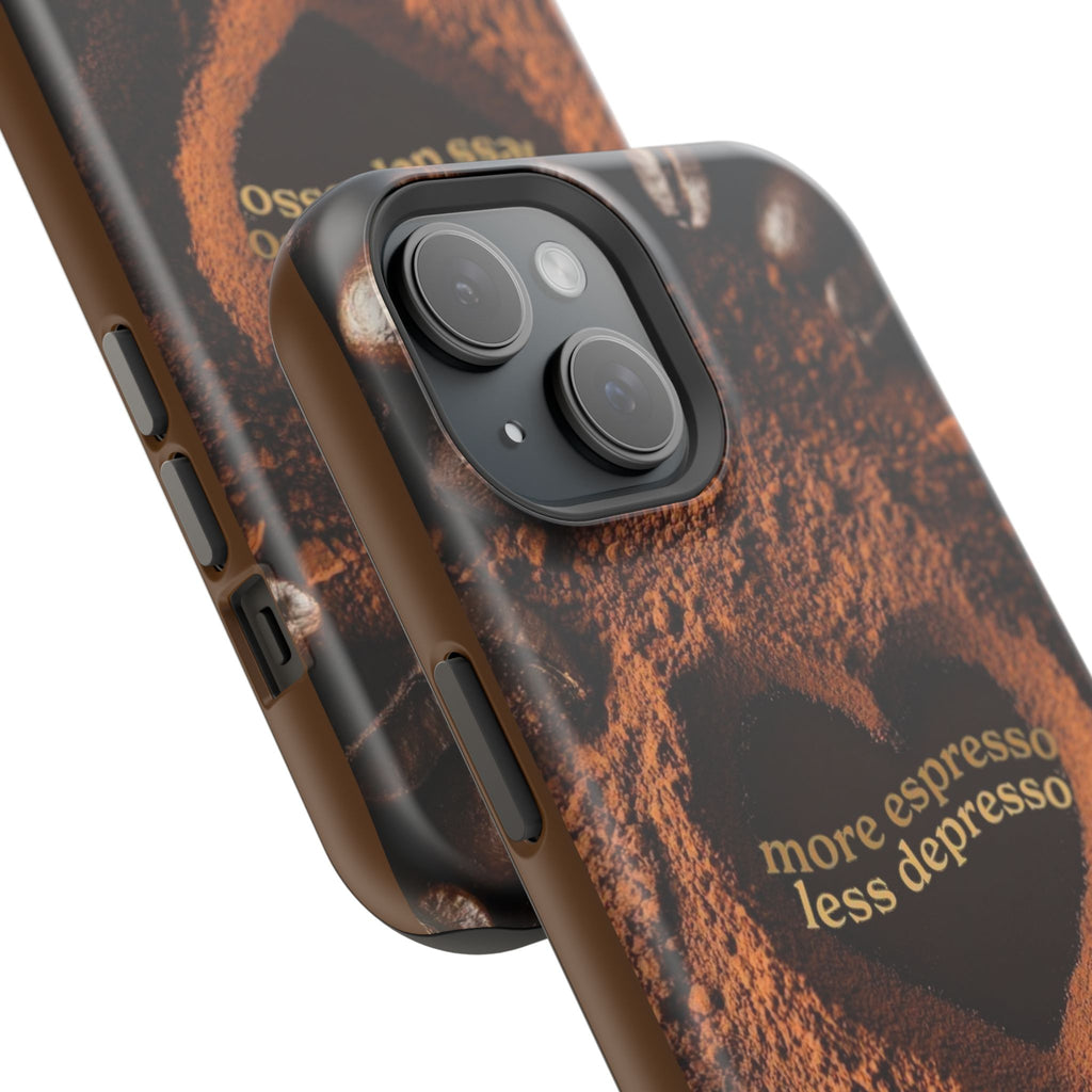 "More Espresso Less Depresso" Magnetic Phone Cases (Quote)