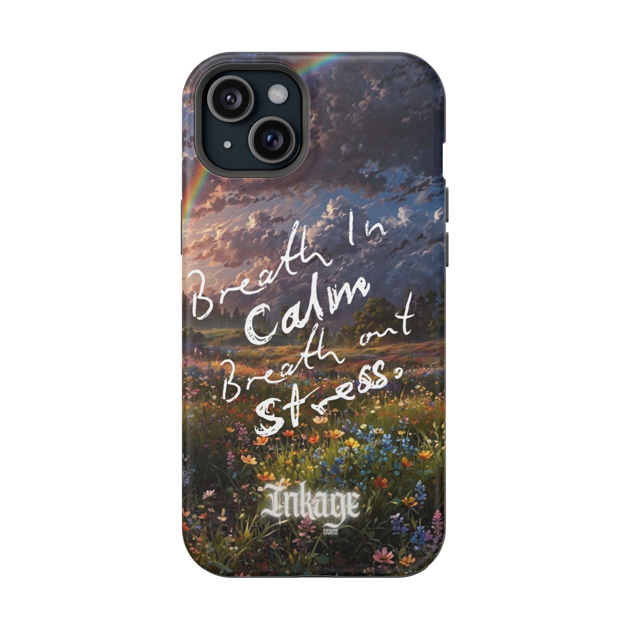 "Breath in Calm Breath out Stress" Quote Magnetic Phone Cases