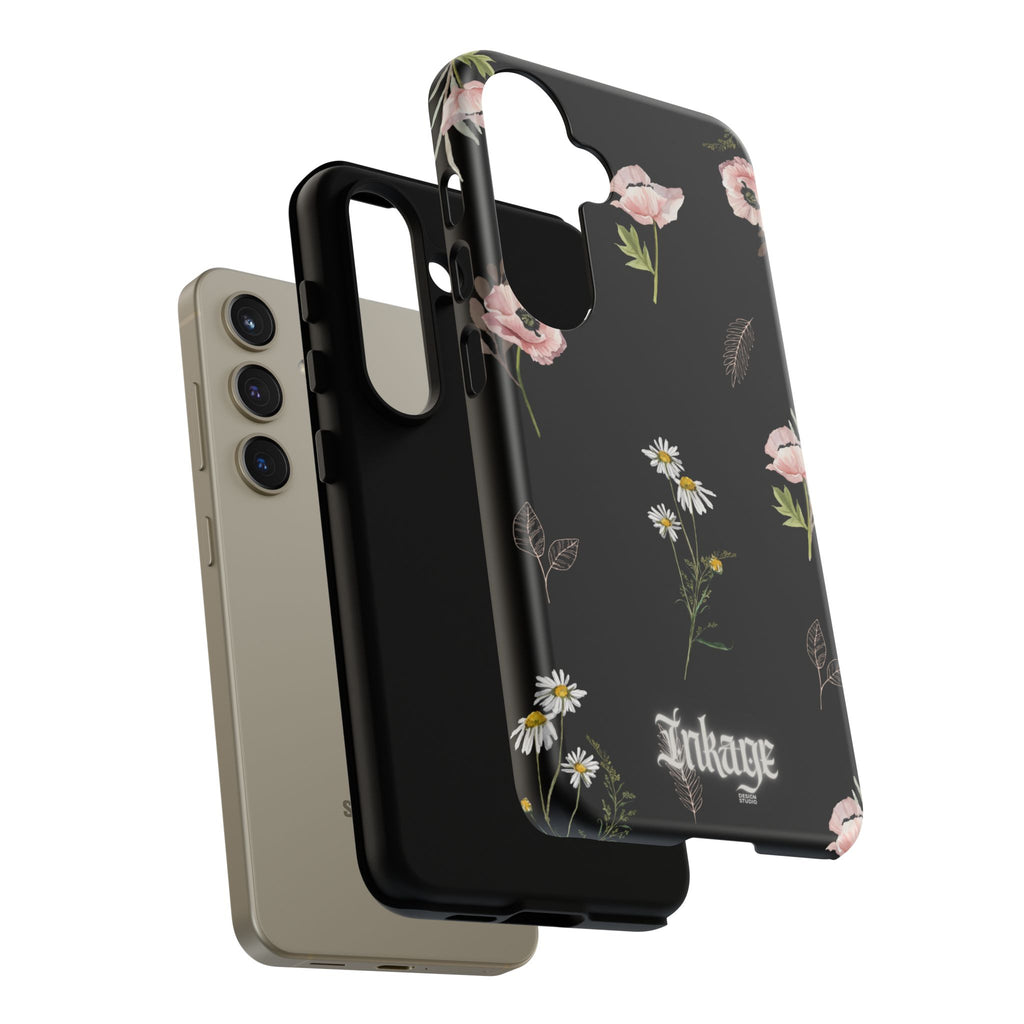 Elegant Black Florals Tough Phone Cases (Minimal)