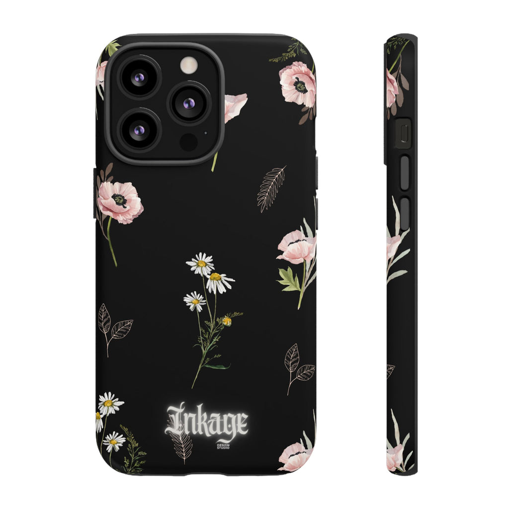Elegant Black Florals Tough Phone Cases (Minimal)