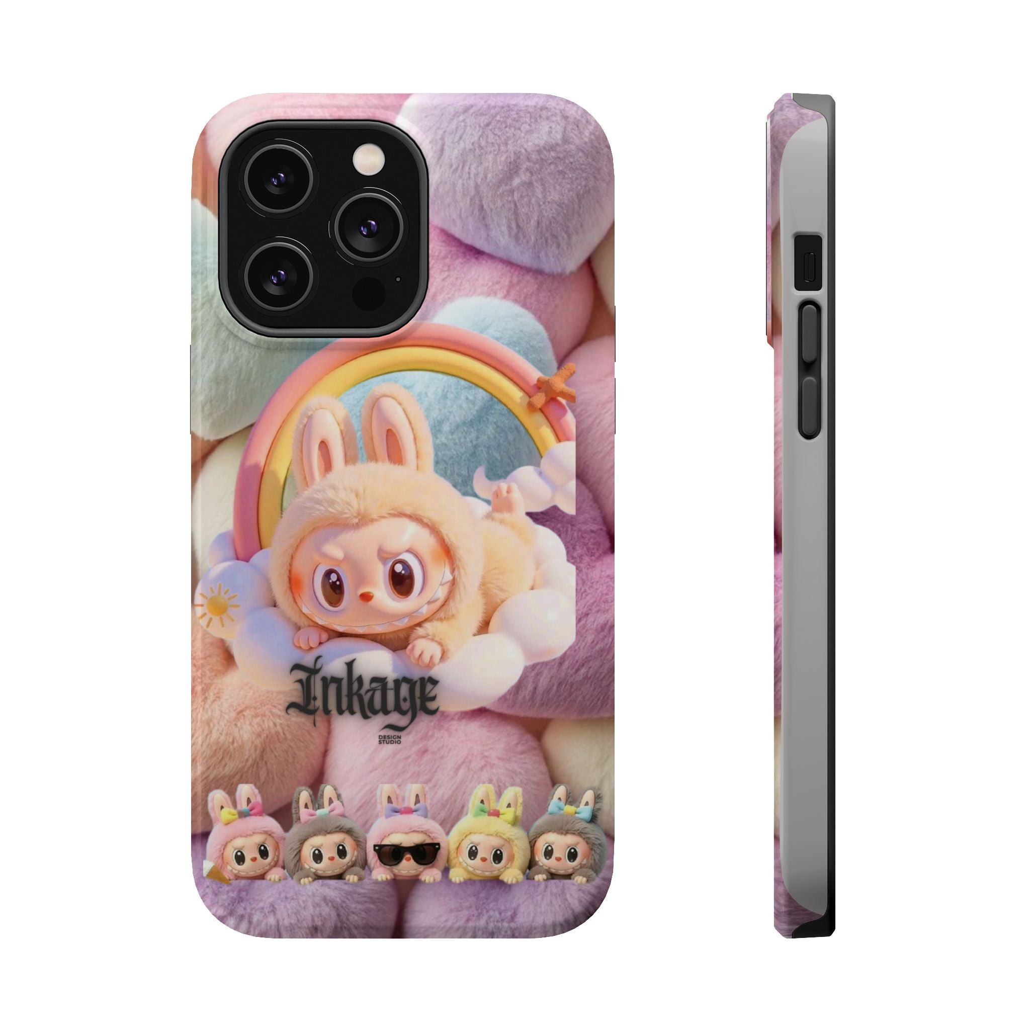 Pastel Rainbow Labubu Magnetic Phone Cases (Animation)