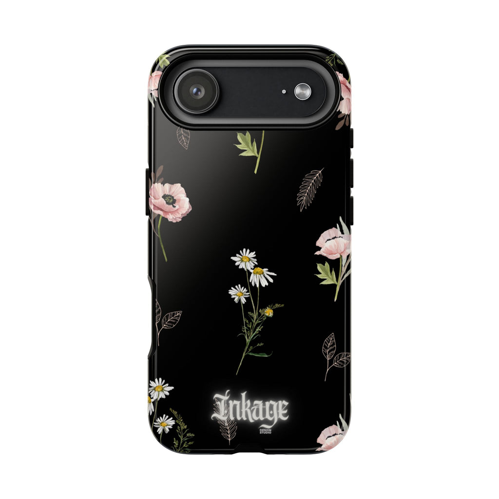 Elegant Black Florals Tough Phone Cases (Minimal)