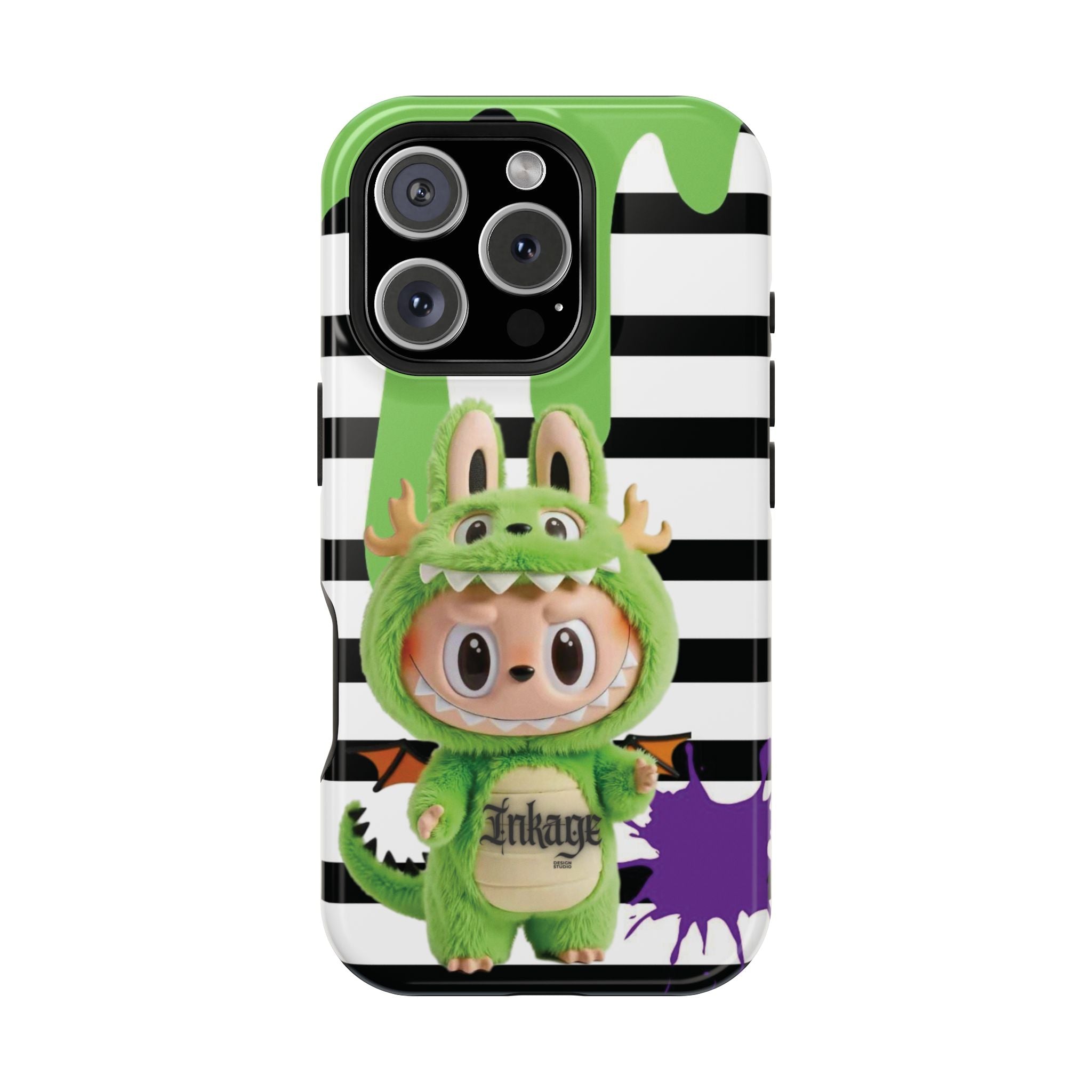 Greenie Labubu Spooky Magnetic Phone Case (Animation)