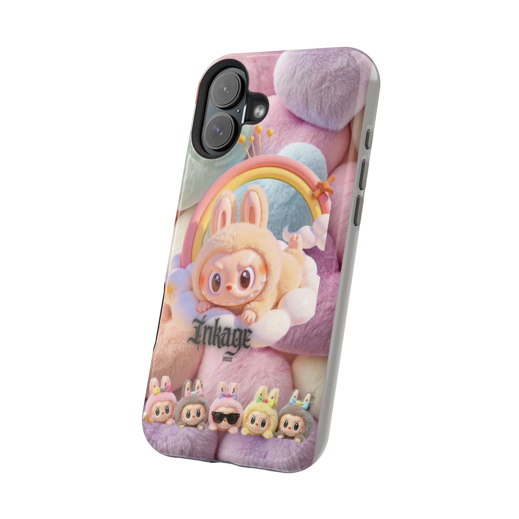 Pastel Rainbow Labubu Magnetic Phone Cases (Animation)