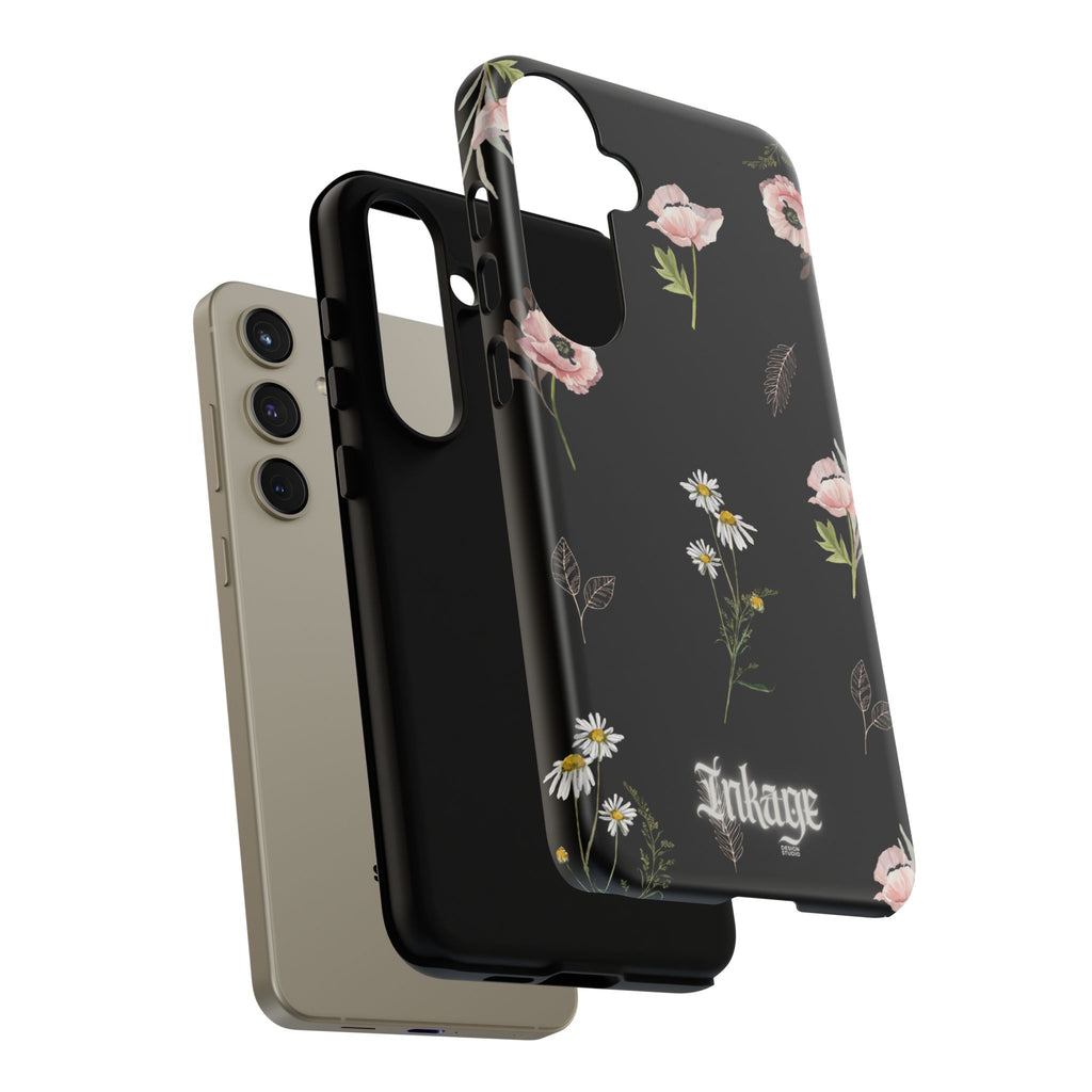 Elegant Black Florals Tough Phone Cases (Minimal)
