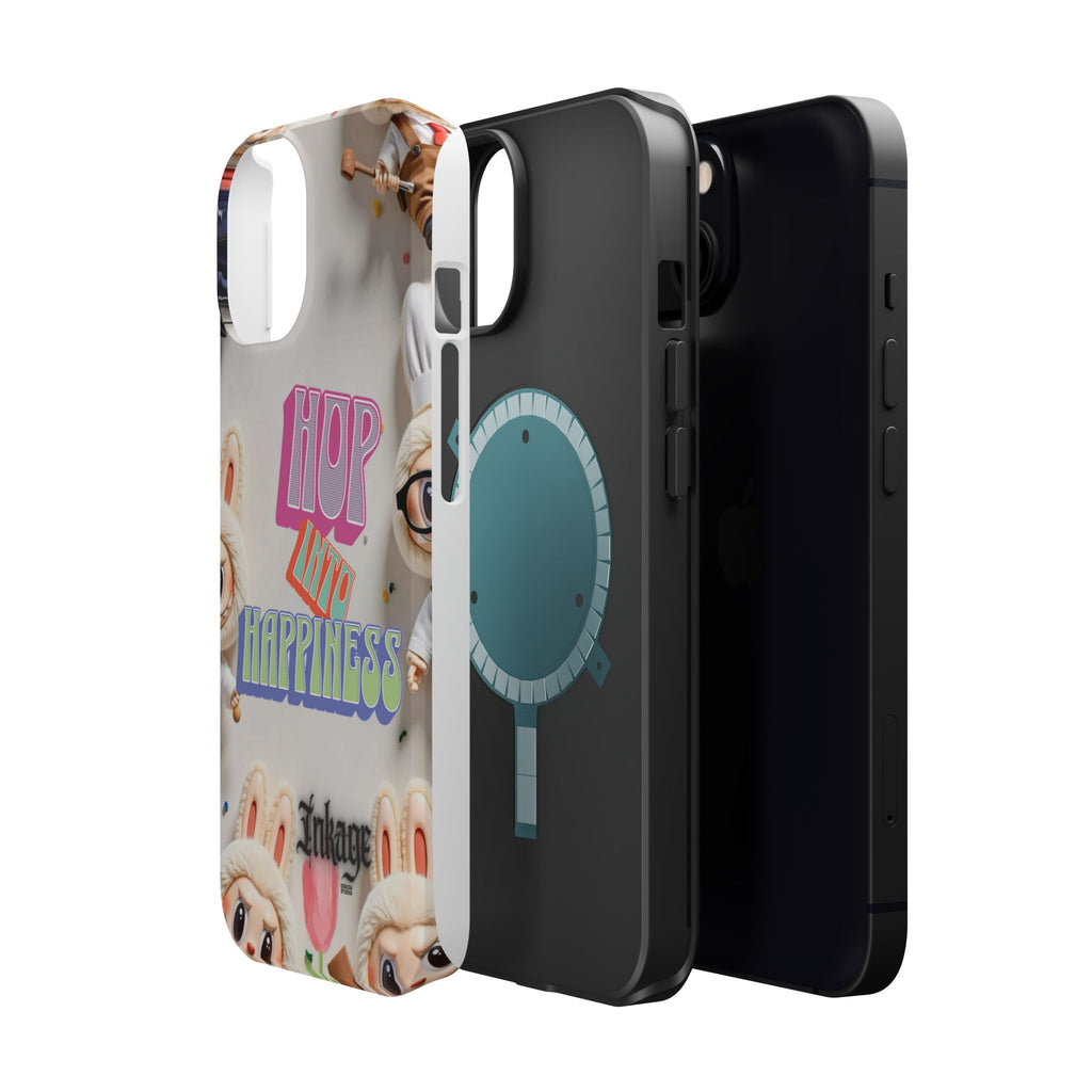 "Hop Into Happiness" Quote Magnetic Phone Case (Animation)