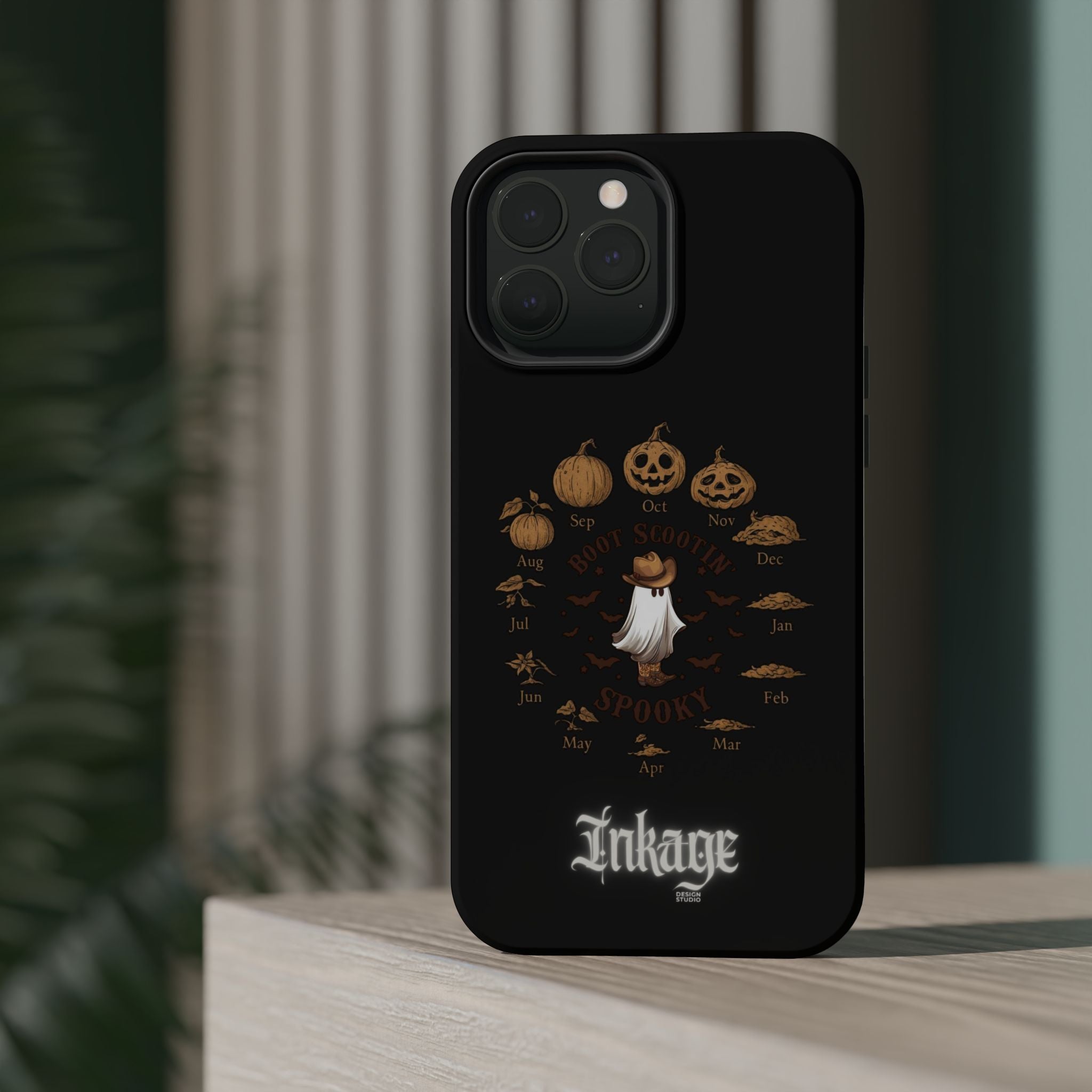 Spooky Boot Halloween Pumpkin Magnetic Phone Case (Season)