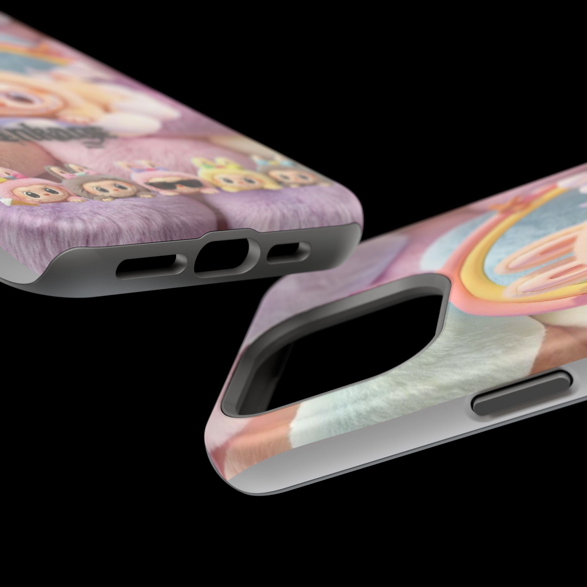 Pastel Rainbow Labubu Magnetic Phone Cases (Animation)