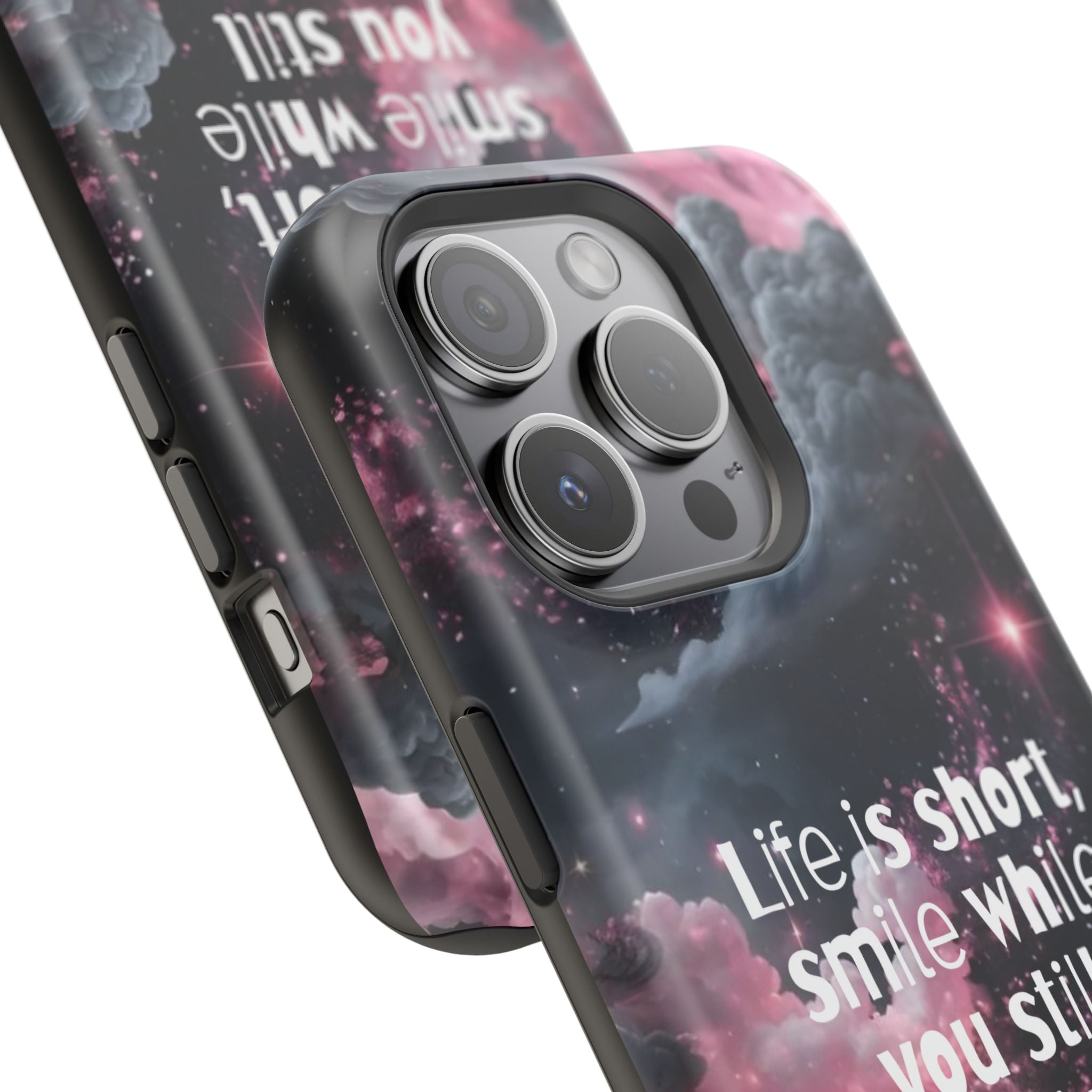 “Life is Short, Smile While You Still Have Teeth” Magnetic Phone Cases (Quote)