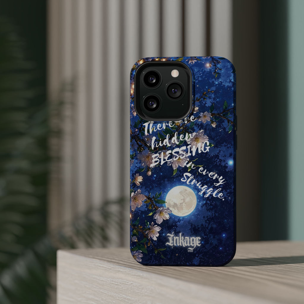 “Moonlit Blessing” Magnetic Phone Cases (Quote)