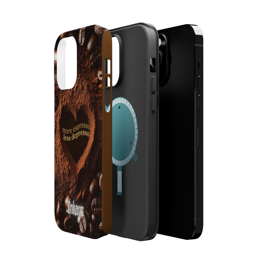 "More Espresso Less Depresso" Magnetic Phone Cases (Quote)