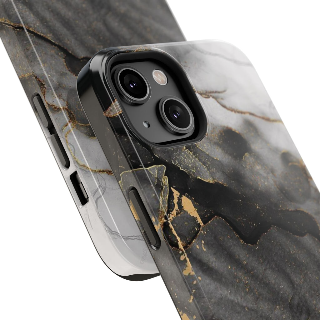 White Noir Marble Gold Foil Magnetic Phone Cases