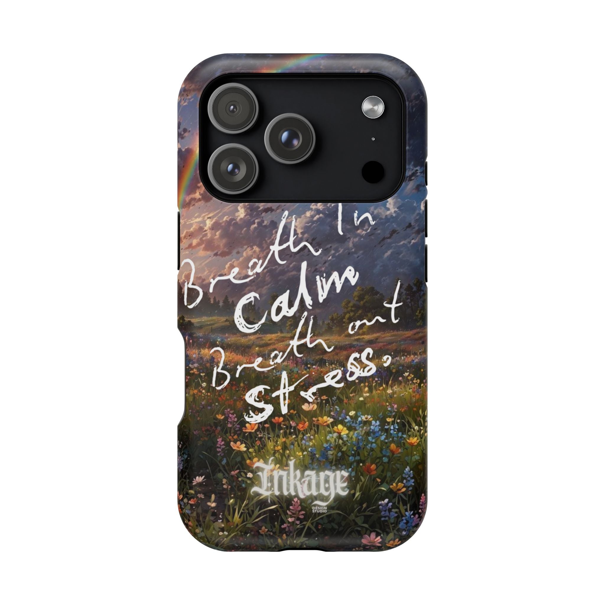 "Breath in Calm Breath out Stress" Quote Magnetic Phone Cases