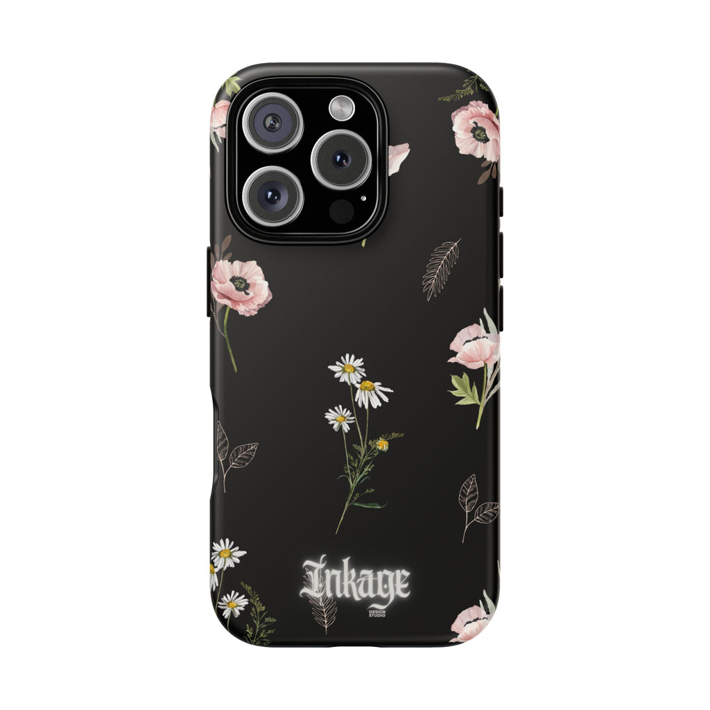 Elegant Black Florals Tough Phone Cases (Minimal)