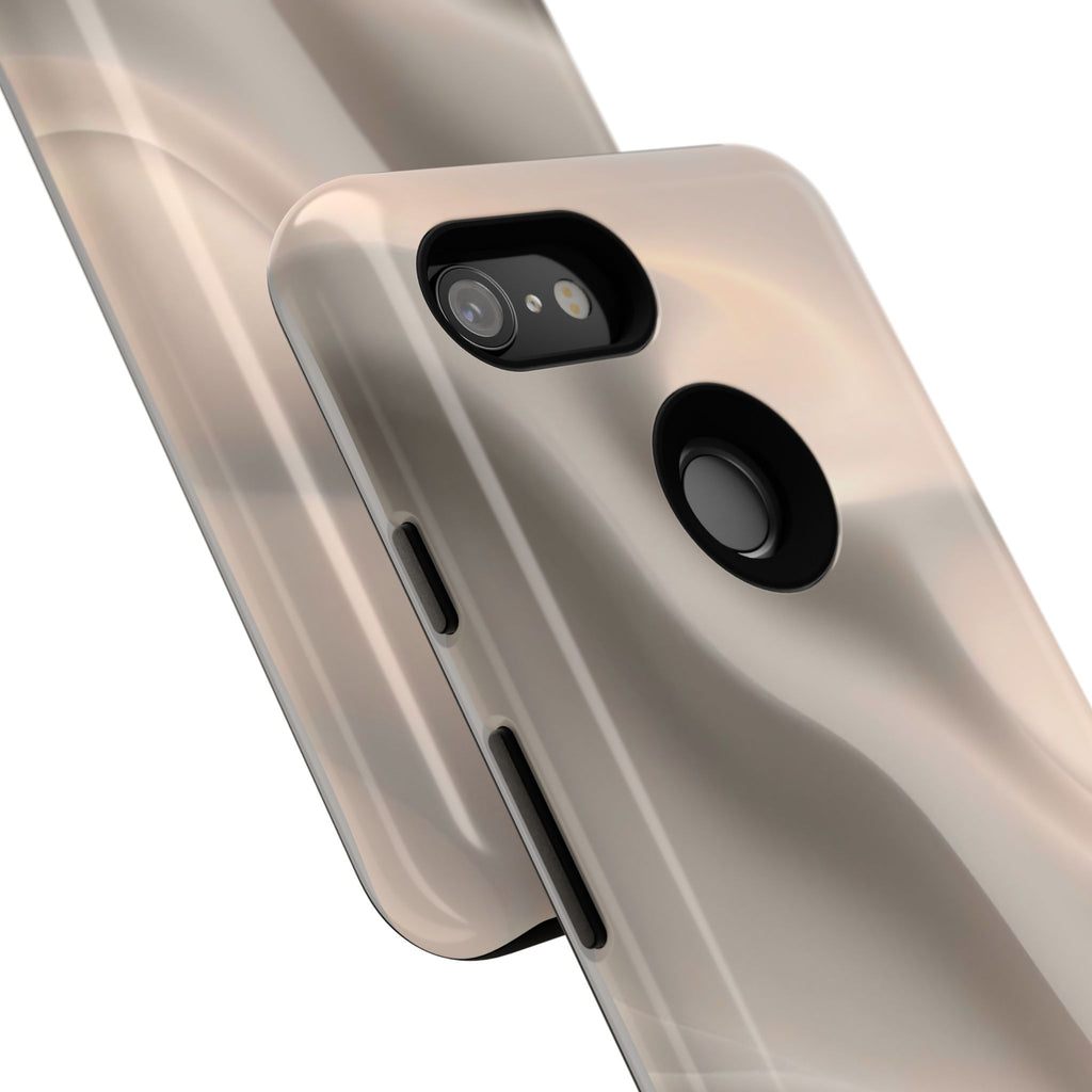 Beige Wavy Flow Tough Phone Case (Minimal)