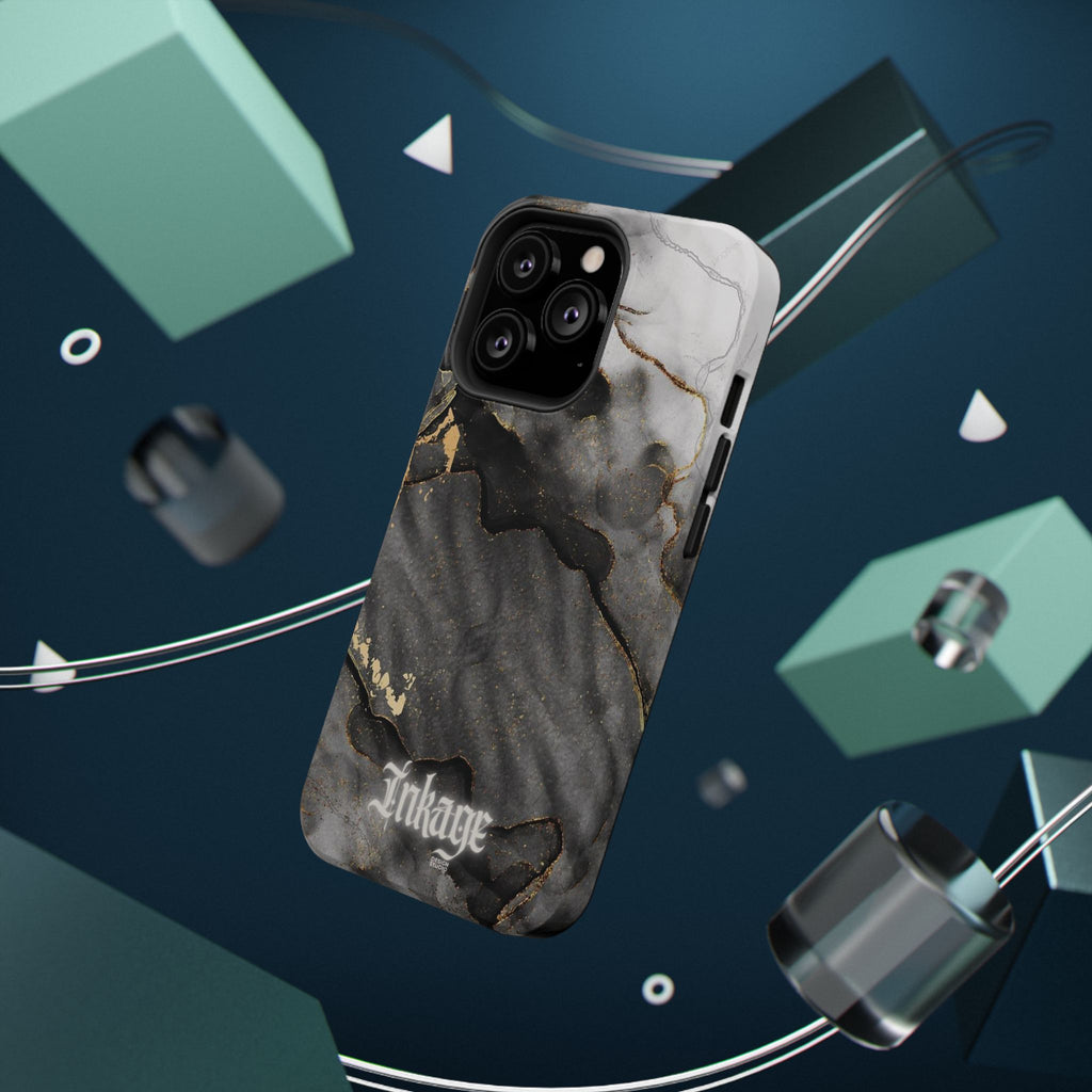 White Noir Marble Gold Foil Magnetic Phone Cases